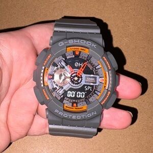 Casio G-Shock Black and Orange Watch